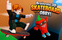 Play Brainrots 3D: Skateboard Obby! now!