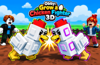 Play Obby: Grow a Chicken Fighter 3D now!